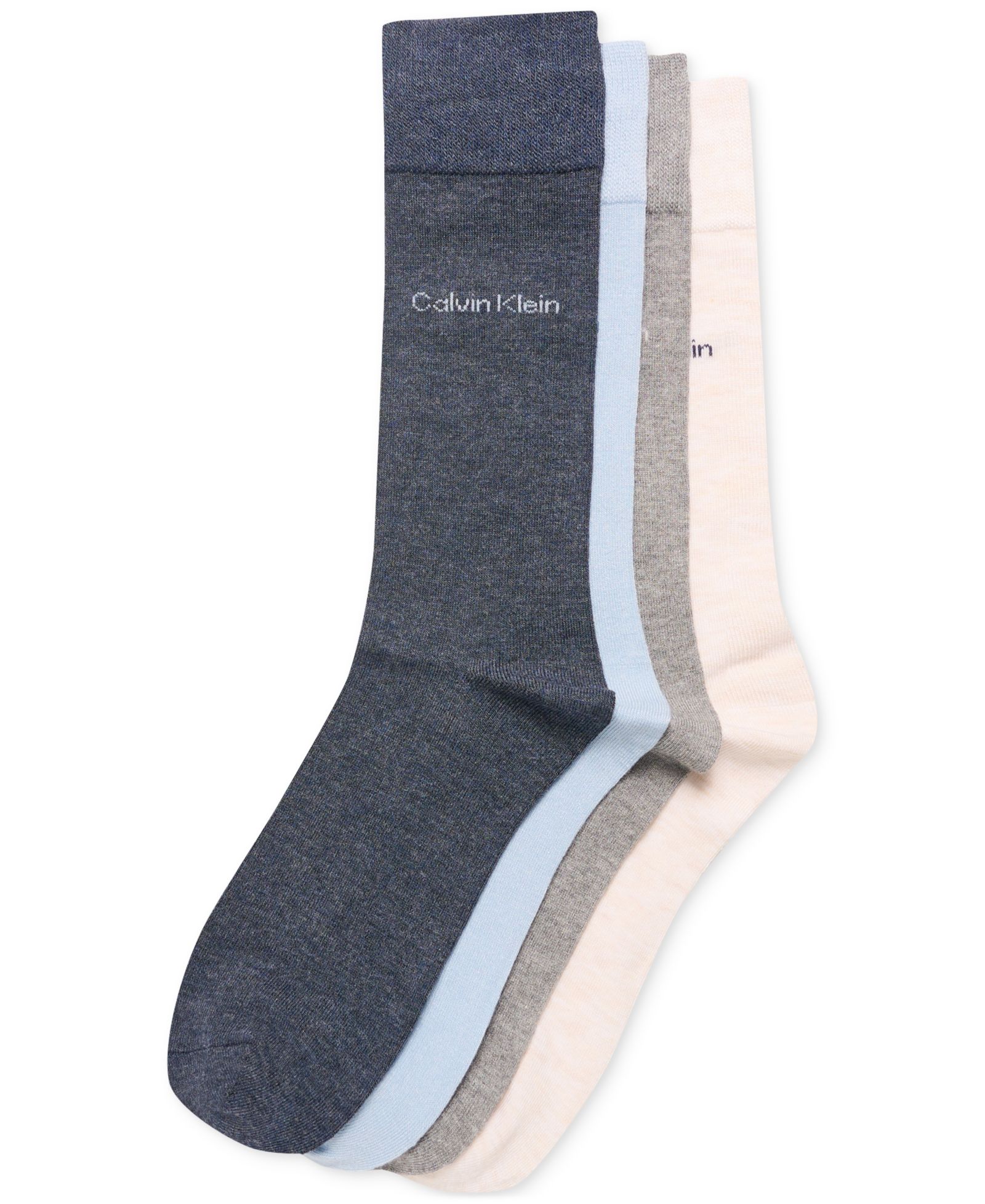 Мужские носки Calvin Klein 4-Pack Flat-Knit Crew Dress