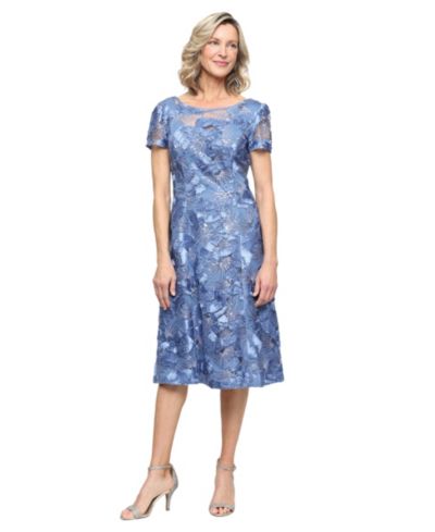 Alex Evenings Women's Boat Neck Dress