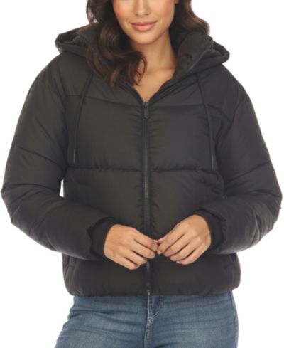 White Mark Women's Quilted Puffer Full Front Zipper Jacket