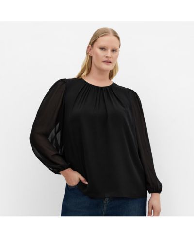 CITY CHIC Plus Size Kelly Sheer Sleeve Top