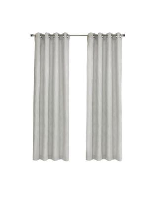 Habitat Corsica Light Filtering Grommet Botanical Textured Jacquard Curtain Panel for Bedroom 52" x 84" Grey