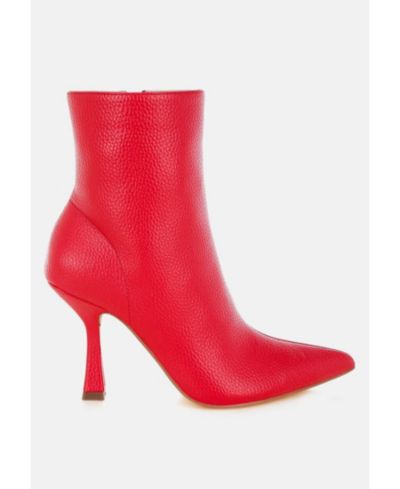 Rag and Co Womens Farnak Pleather Spool Heel Boots