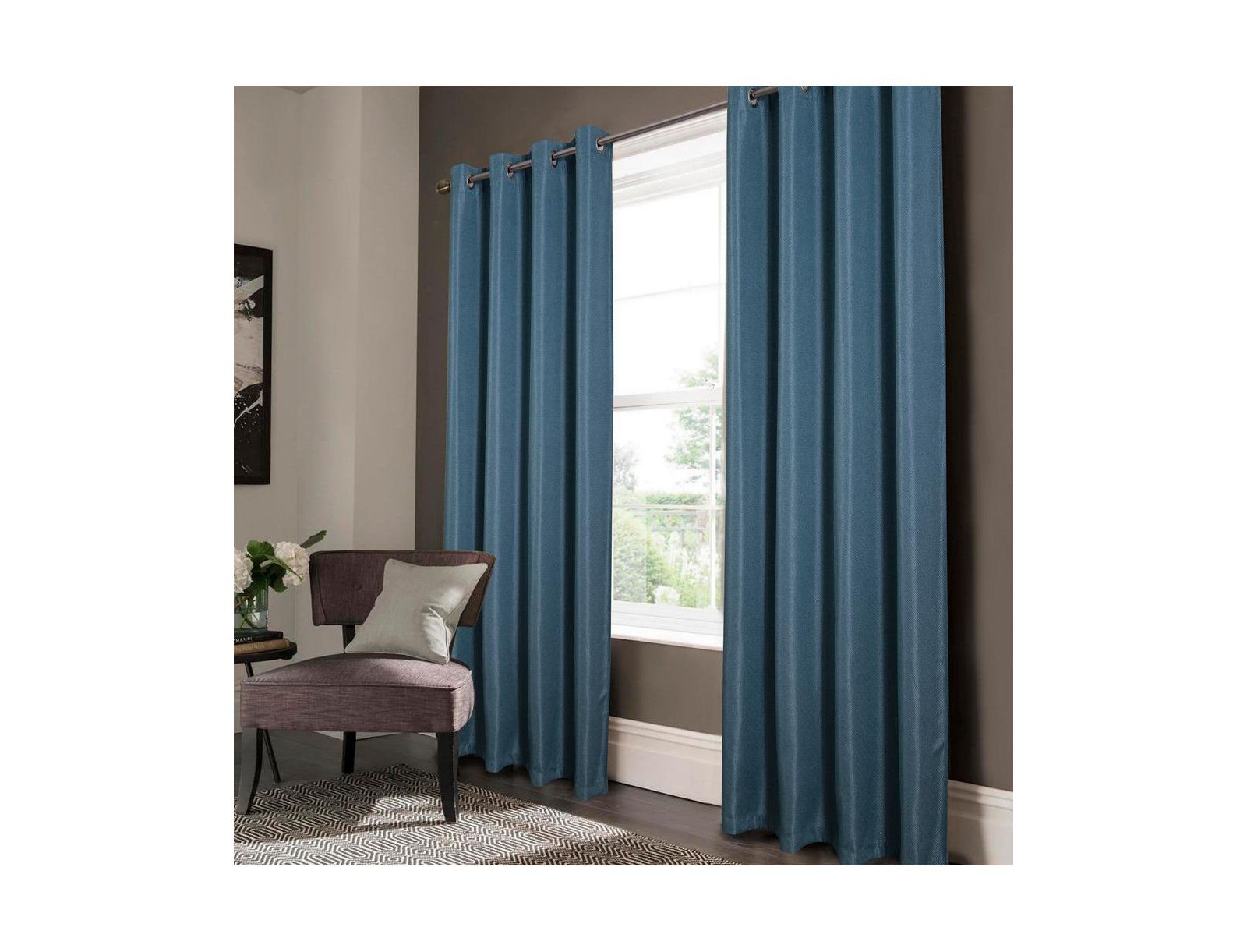 Шторы Oliva Gray Lucas Jacquard Blackout Teal