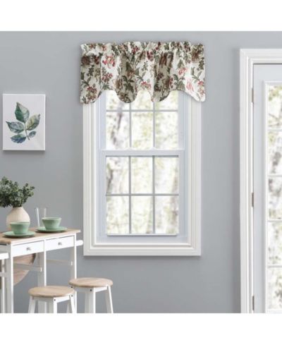 Занавеска Ellis Curtain Madison Floral Design, 58" x 15" Brick