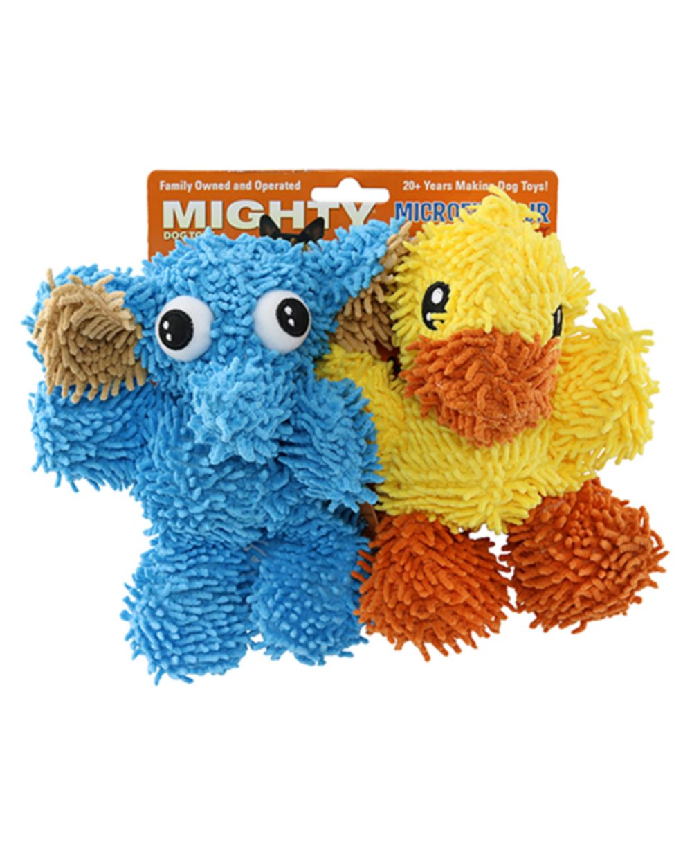 Mighty Jr набор игрушек для собак Duck and Elephant Microfiber Ball, 2 Pack