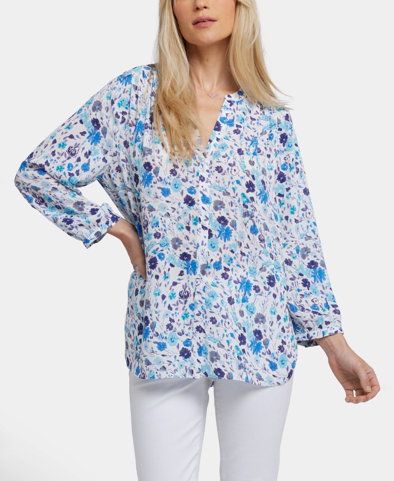 NYDJ Women's Pintuck Blouse Top