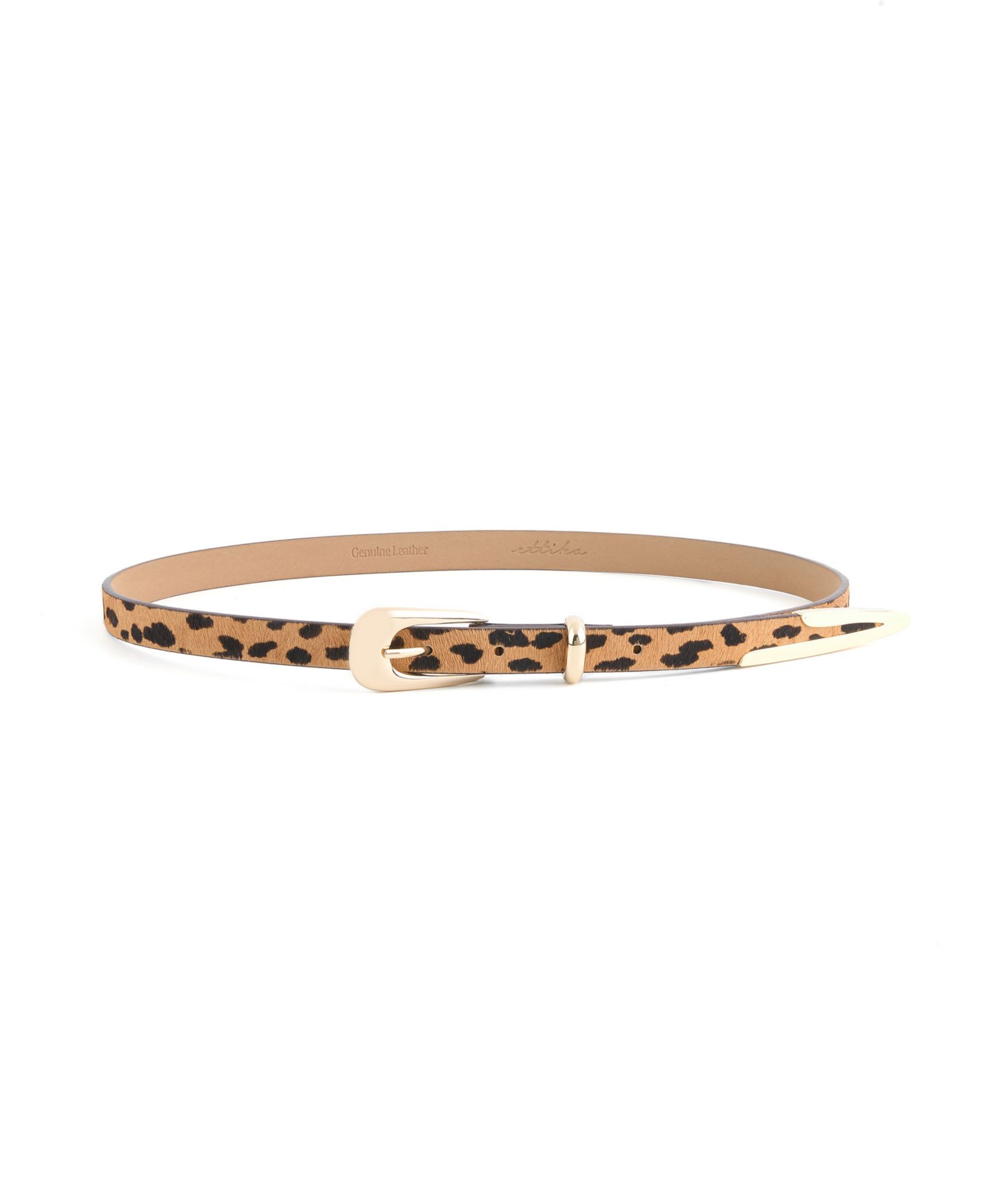 ETTIKA Cheetah Liquid Metal Western Belt