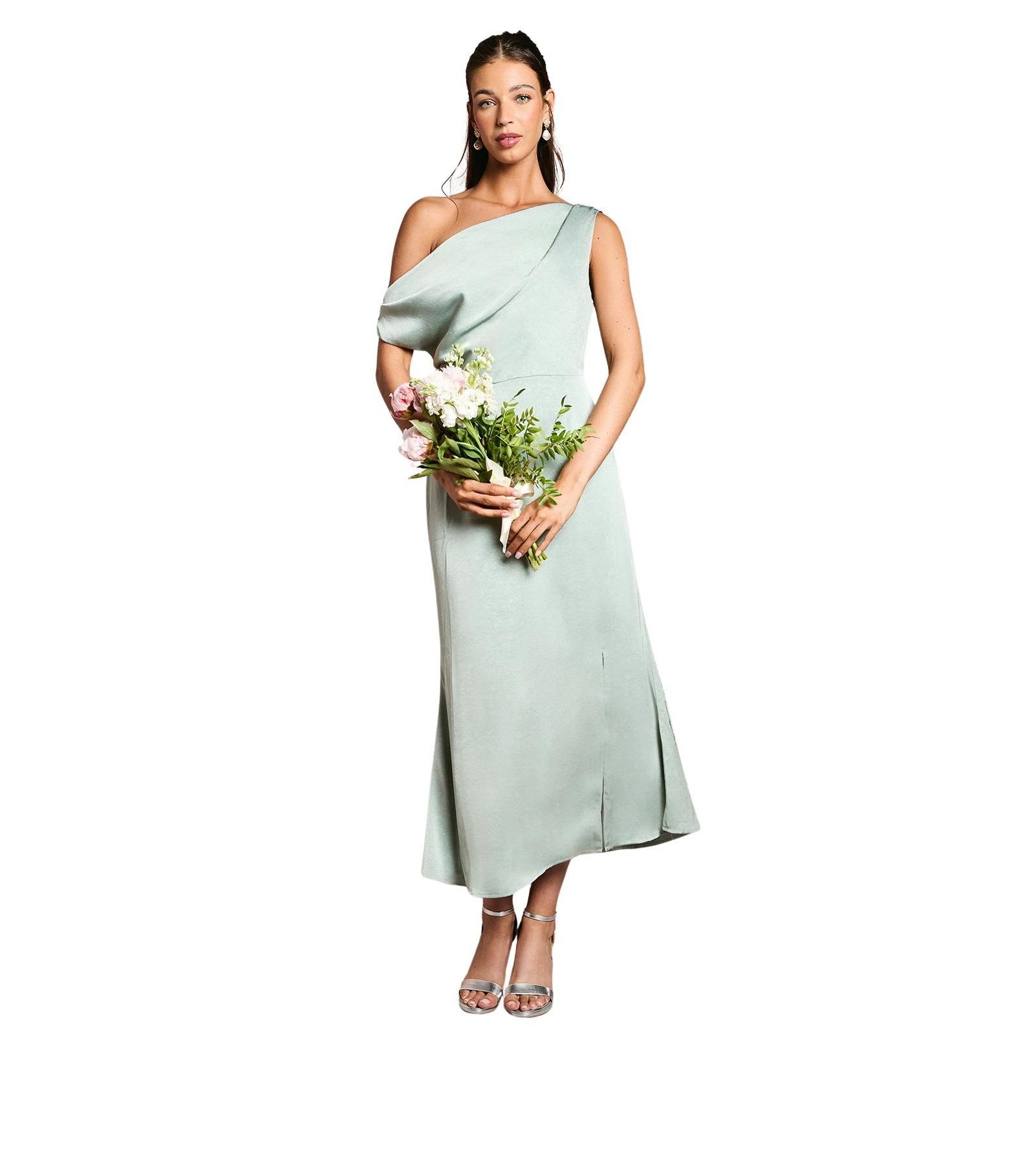 Oasis Women's Satin Bridesmaid Midi Dress