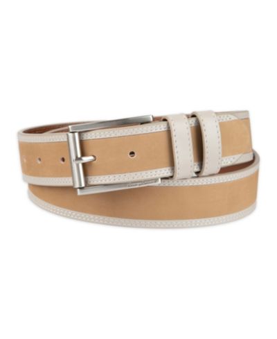 35MM Tommy Bahama Men's Leather Inlay Casual Belt