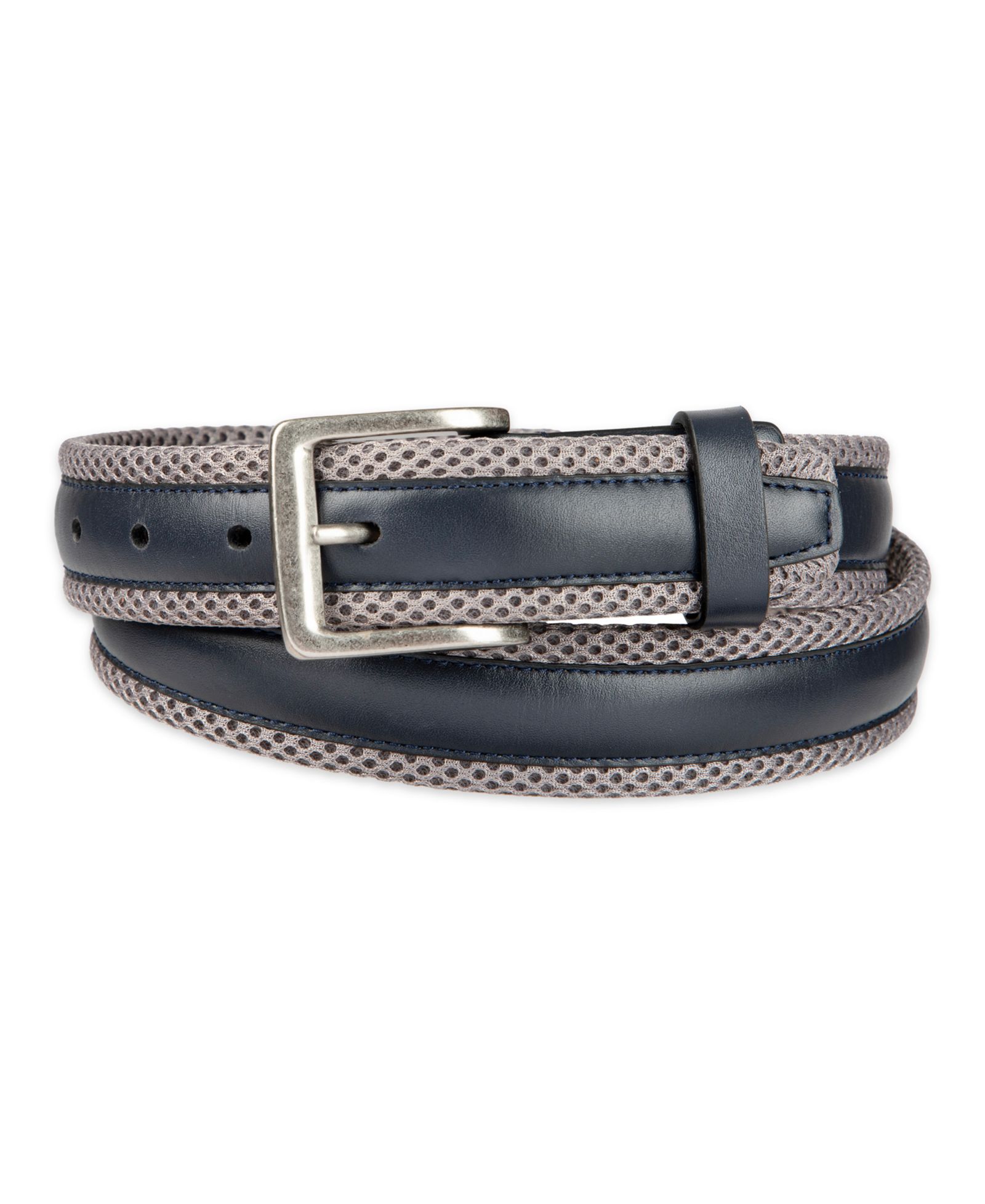35MM Tommy Bahama Men's Mesh Cushioned Leather Overlay Stretch Belt