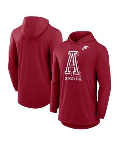 Nike Men's Crimson Alabama Crimson Tide Legacy Tri-Blend Dri-FIT Long Sleeve Hoodie T-Shirt