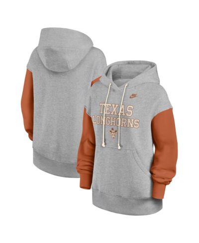 Nike Женский худи Legacy Phoenix Oversized, Heather Gray/Texas Orange