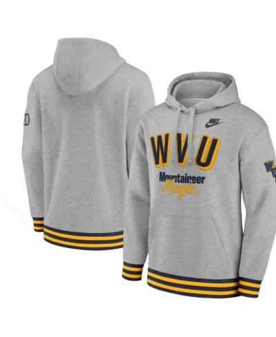 Nike Men's Heather Gray West Virginia Mountaineers Legacy Retro Pullover Hoodie