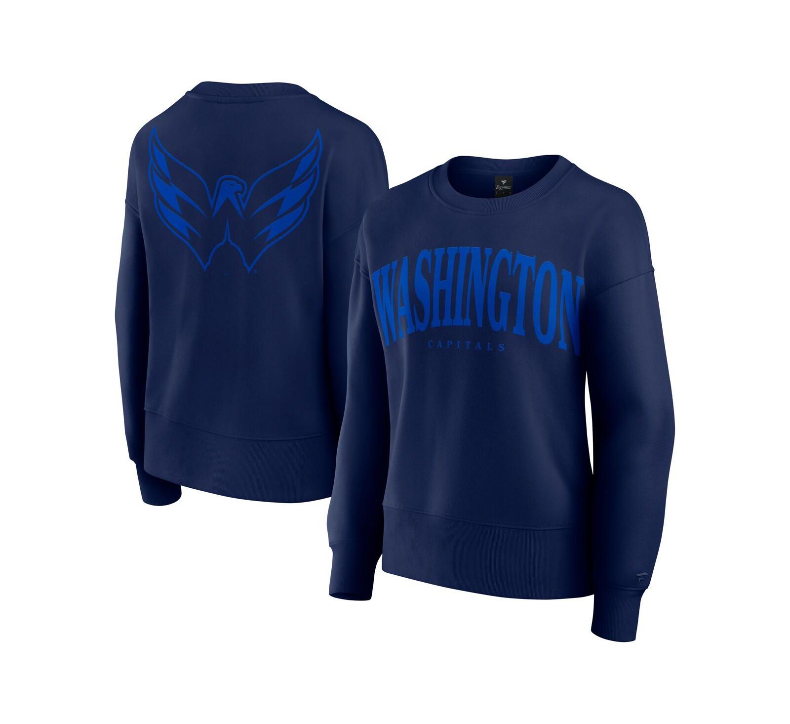 Женское худи Fanatics Navy Washington Capitals Elements Flow Pullover