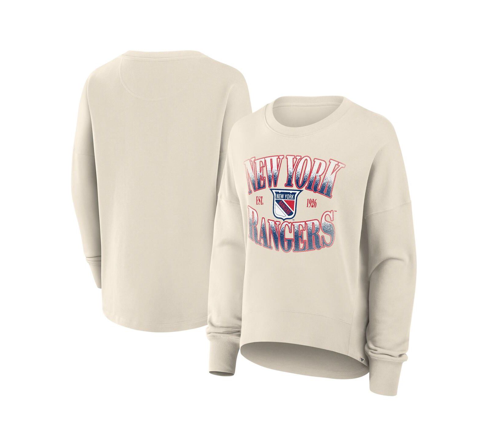 Женская свитшот Fanatics New York Rangers Oversized Vintage Slice Pullover Cream