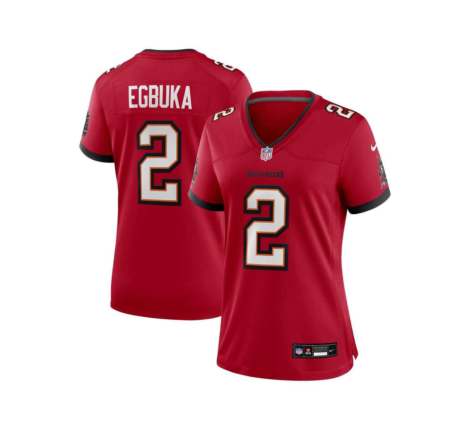 Nike Женская джерси Nike Emeka Egbuka Red Tampa Bay Buccaneers Team Game