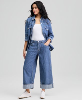 And Now This Women's Cuffed Wide-Leg Jeans, Macy's Exclusive