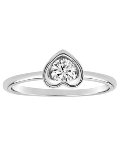 Кольцо с бриллиантом Solitaire (1/5 ct. t.w.) из белого золота 14k