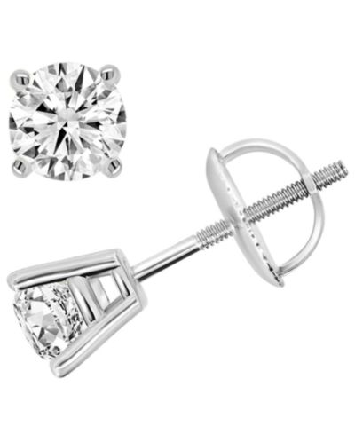 Серьги-гвоздики с бриллиантами Macy's (1 ct. t.w.) в белом золоте 14k