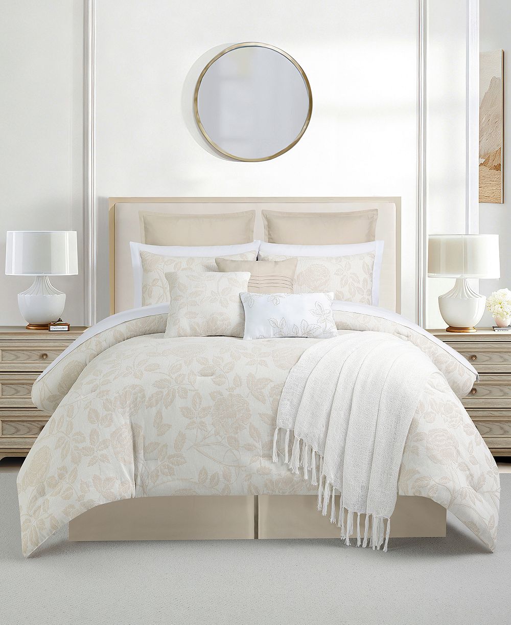 Macy's Jenna Floral 14-Pc. Comforter Set, Queen