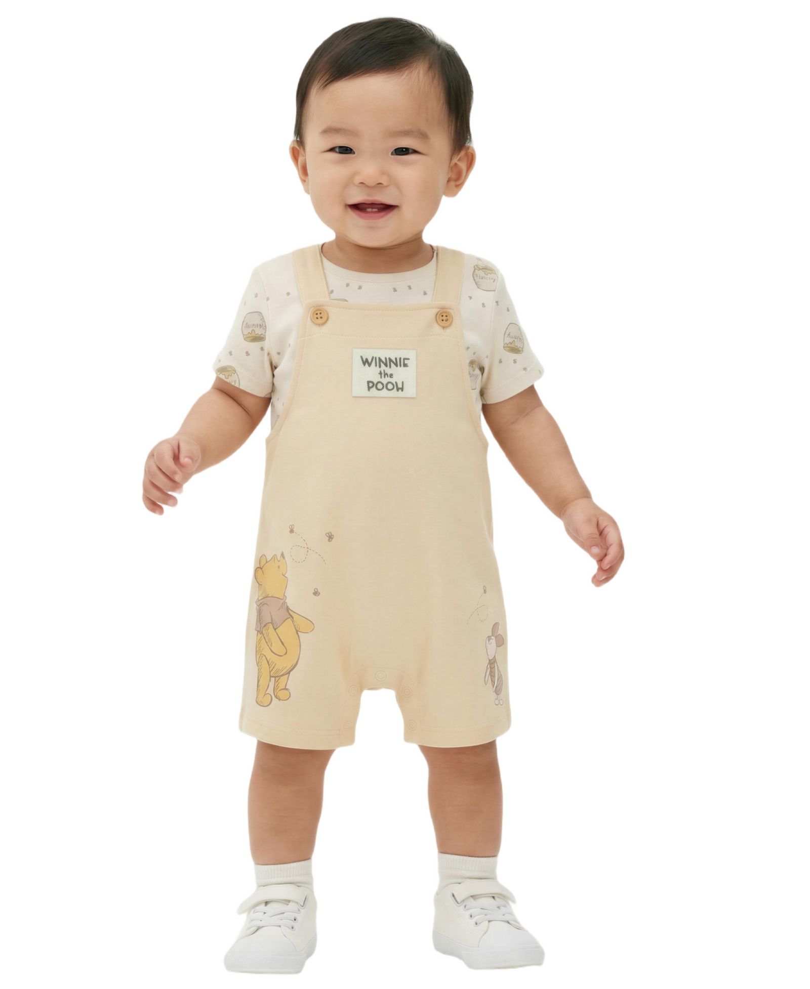 Комплект из 2 предметов для мальчиков Disney Baby: футболка с коротким рукавом и комбинезон с Винни-Пухом