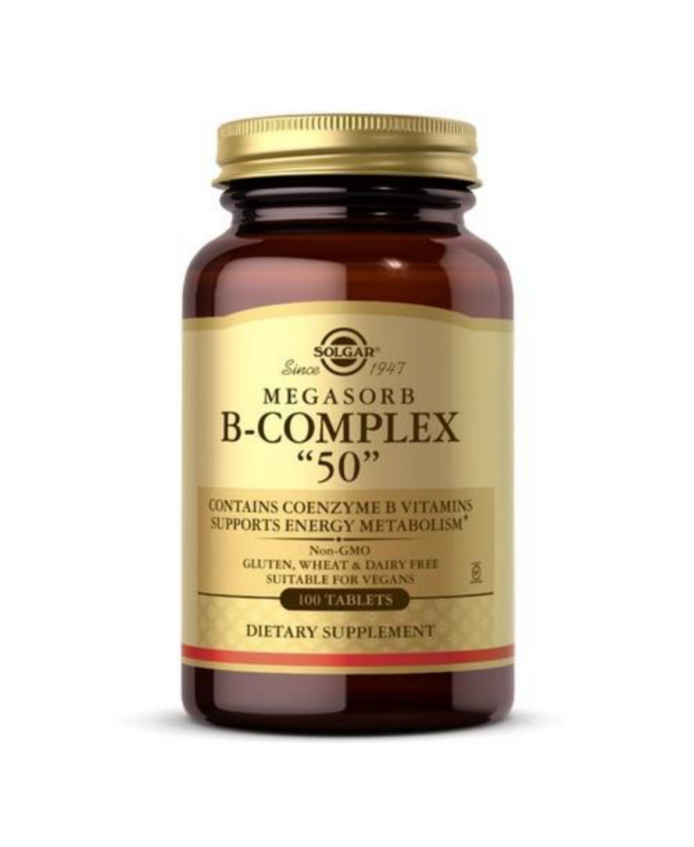 Solgar Megasorb B-Complex ,50 mg ,100 Tabs