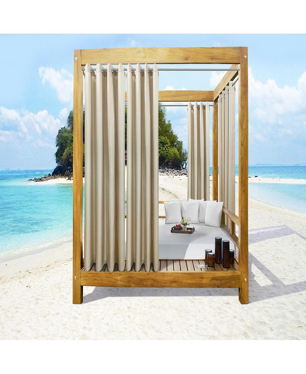 Пара уличных штор Commonwealth Seascapes Light Filtering Provide Privacy and Shade Grommet Outdoor Panel Pair, Linen