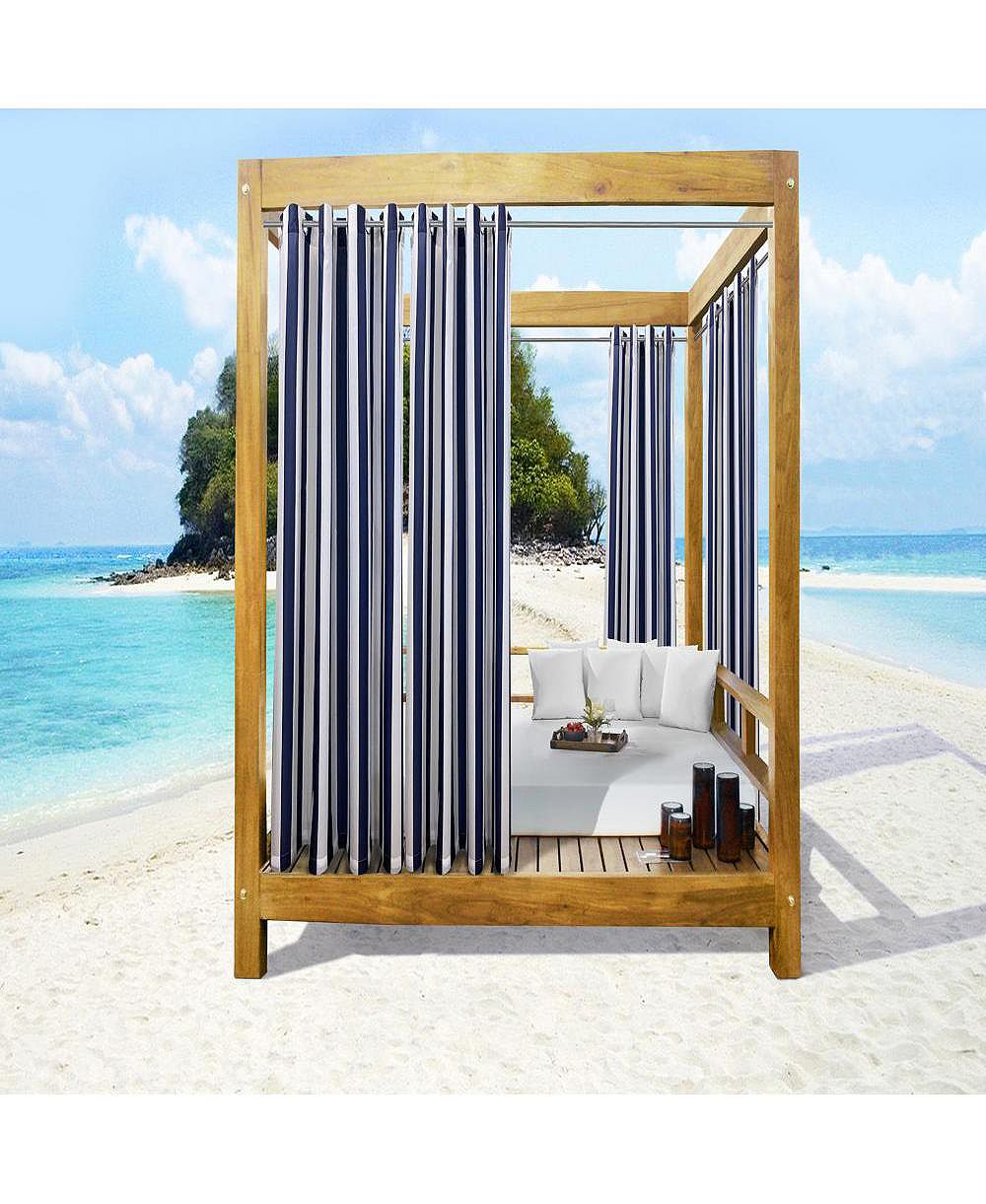 Комплект из 2-х штор Commonwealth Seascapes Stripes Light Filtering Satiny Look, Indigo