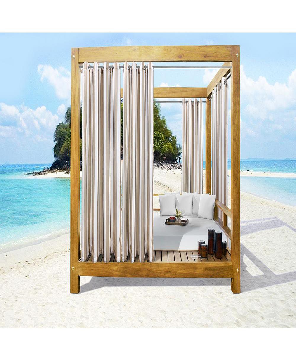 Парные уличные шторы Commonwealth Seascapes Stripes с эффектом сатина, светофильтры, с люверсами