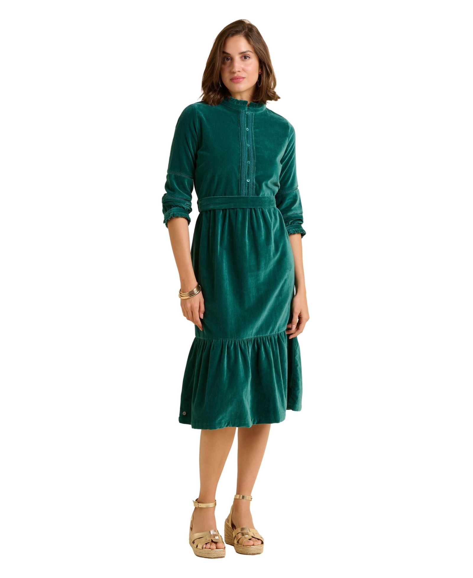 Платье Brakeburn Women's Starry 3/4 Sleeve High Neck Midi