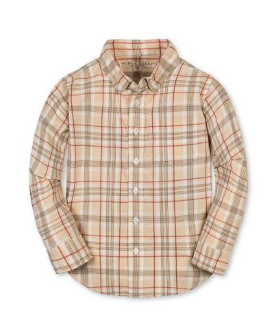 Hope & Henry Hope and Henry Little and Big Boys' Organic Long Sleeve Stretch Poplin Shirt