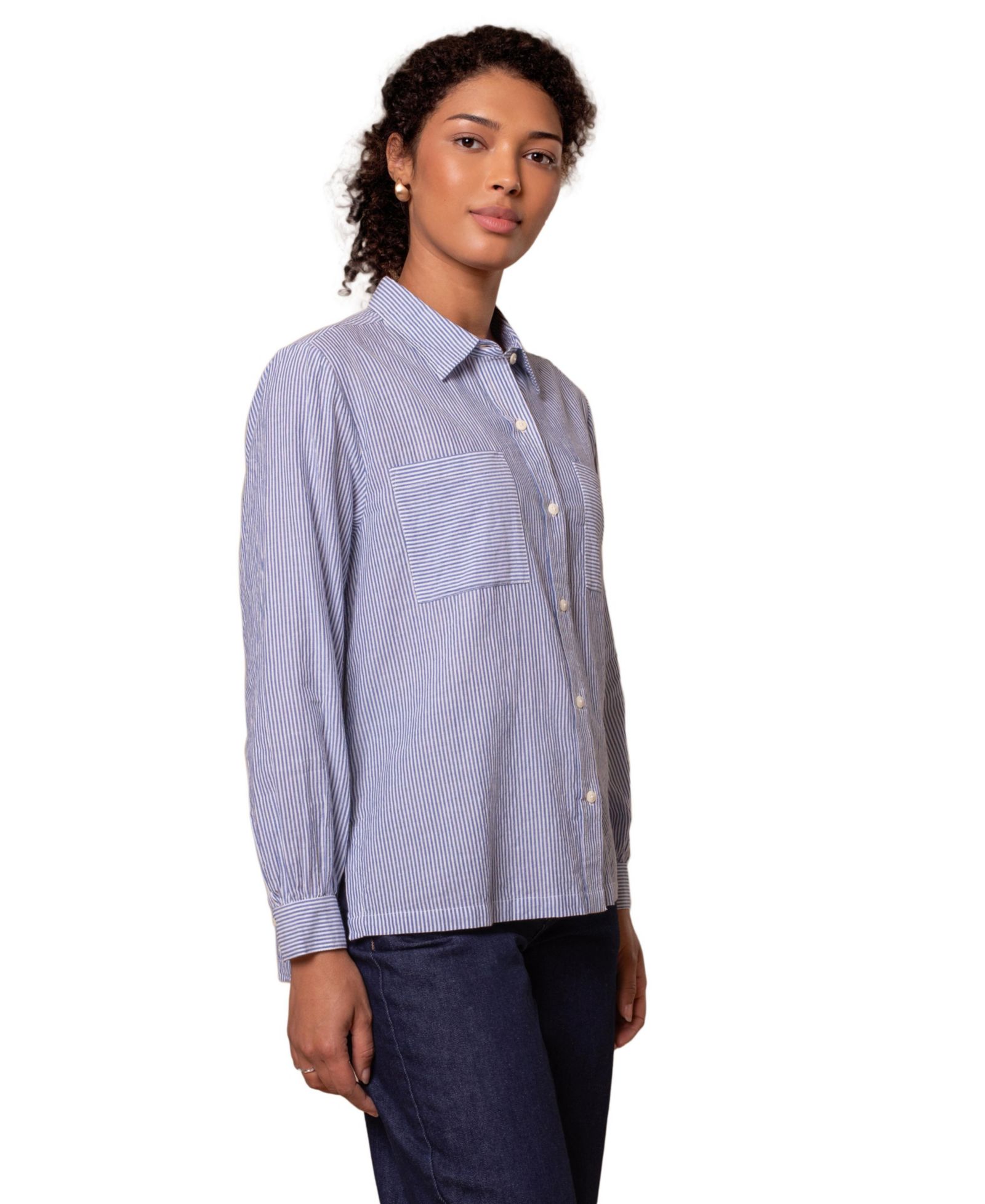 Celtic & Co. Women's Celtic and Co. Side Split Striped Shirt