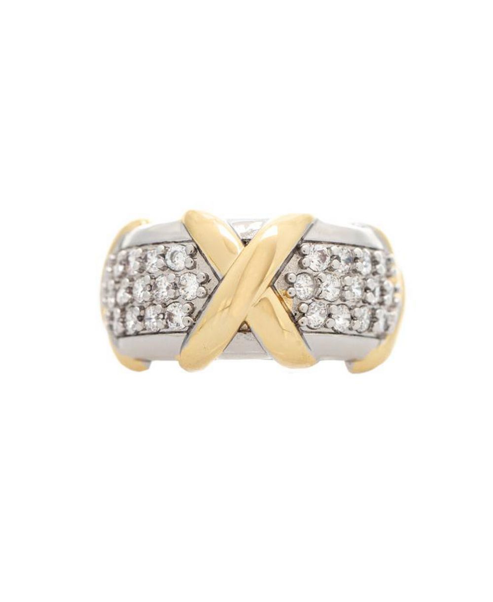 Rivka Friedman Кольцо с металлом Mixed Metal + CZ Criss Cross