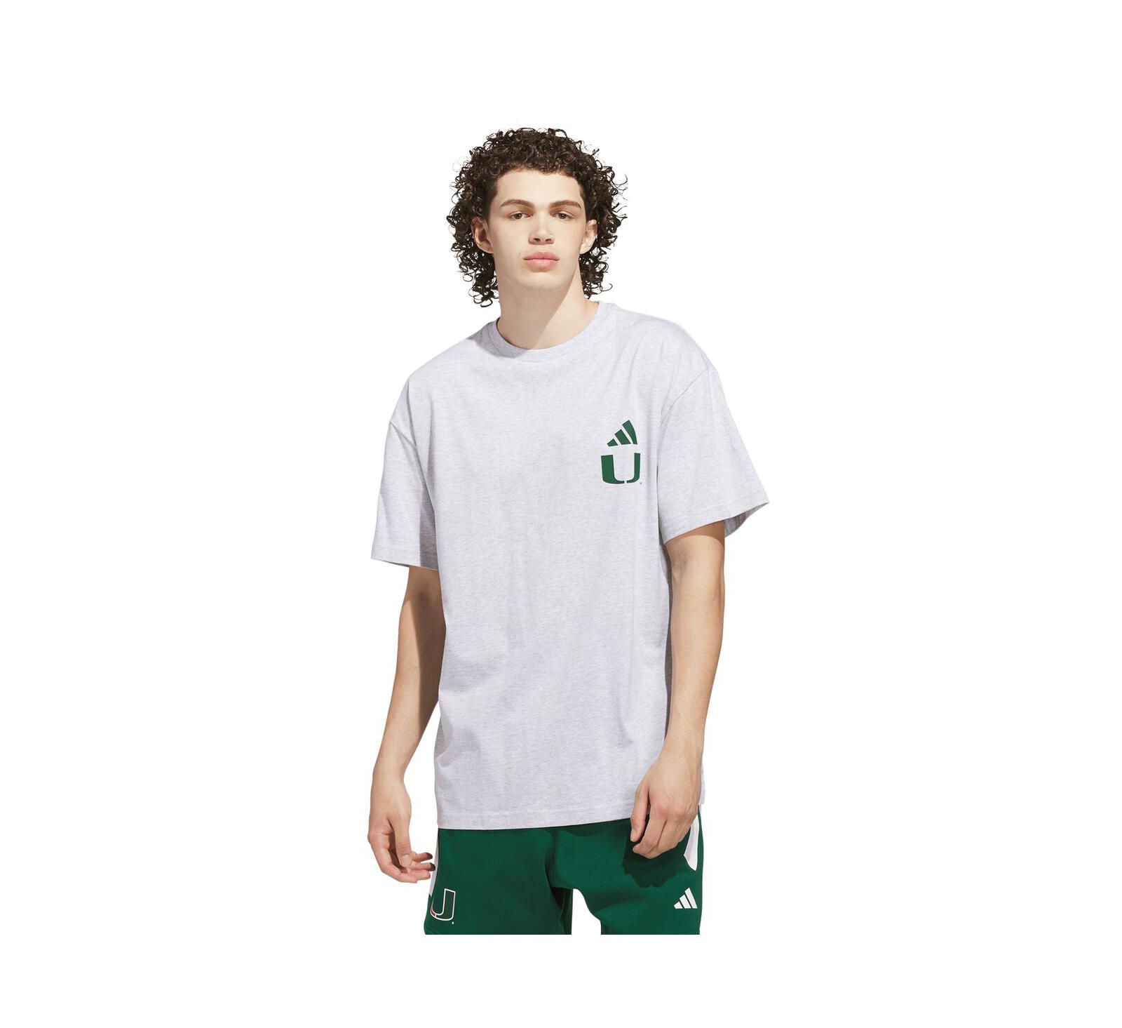 Мужская футболка adidas Gray Miami Hurricanes Off-Court