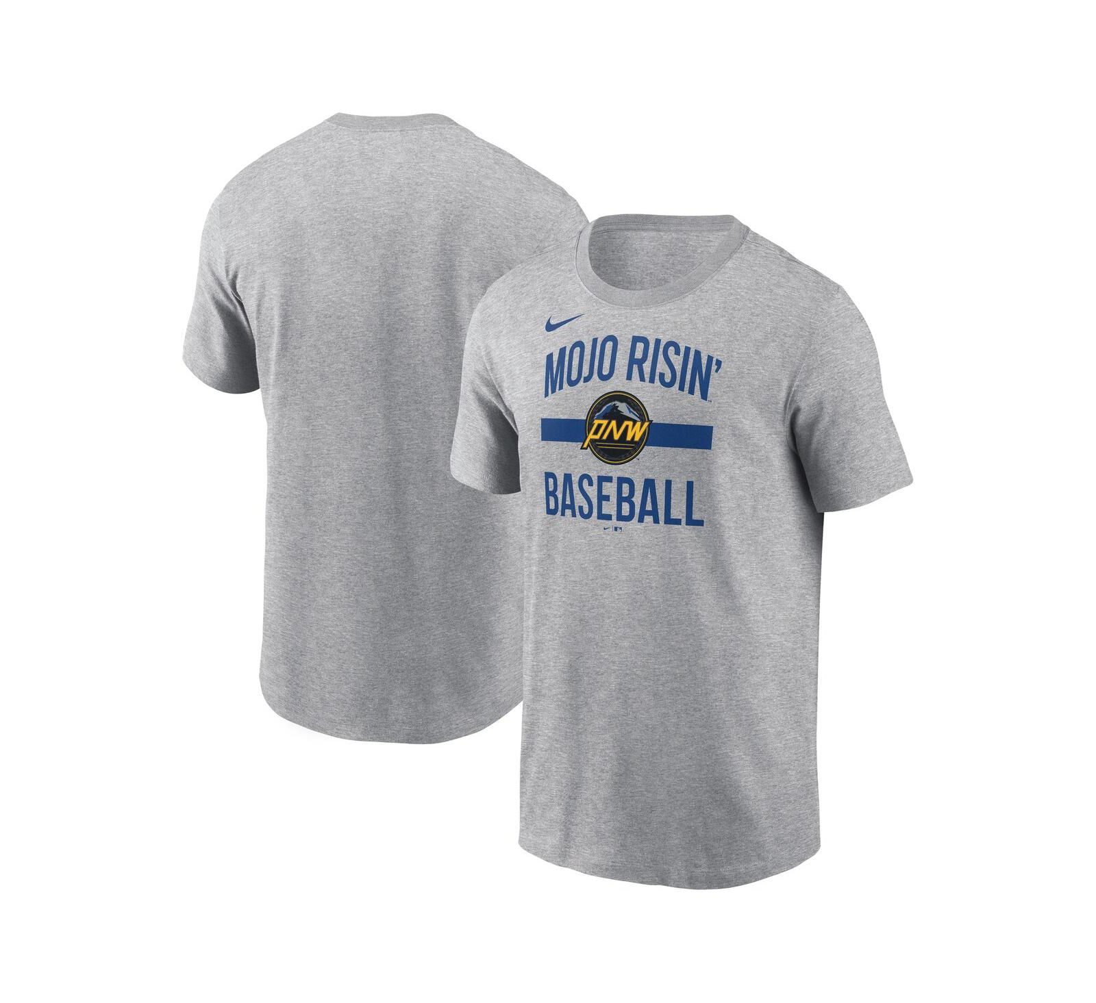 Мужская футболка Nike Heather Gray Seattle Mariners City Connect Arched Team Phrase