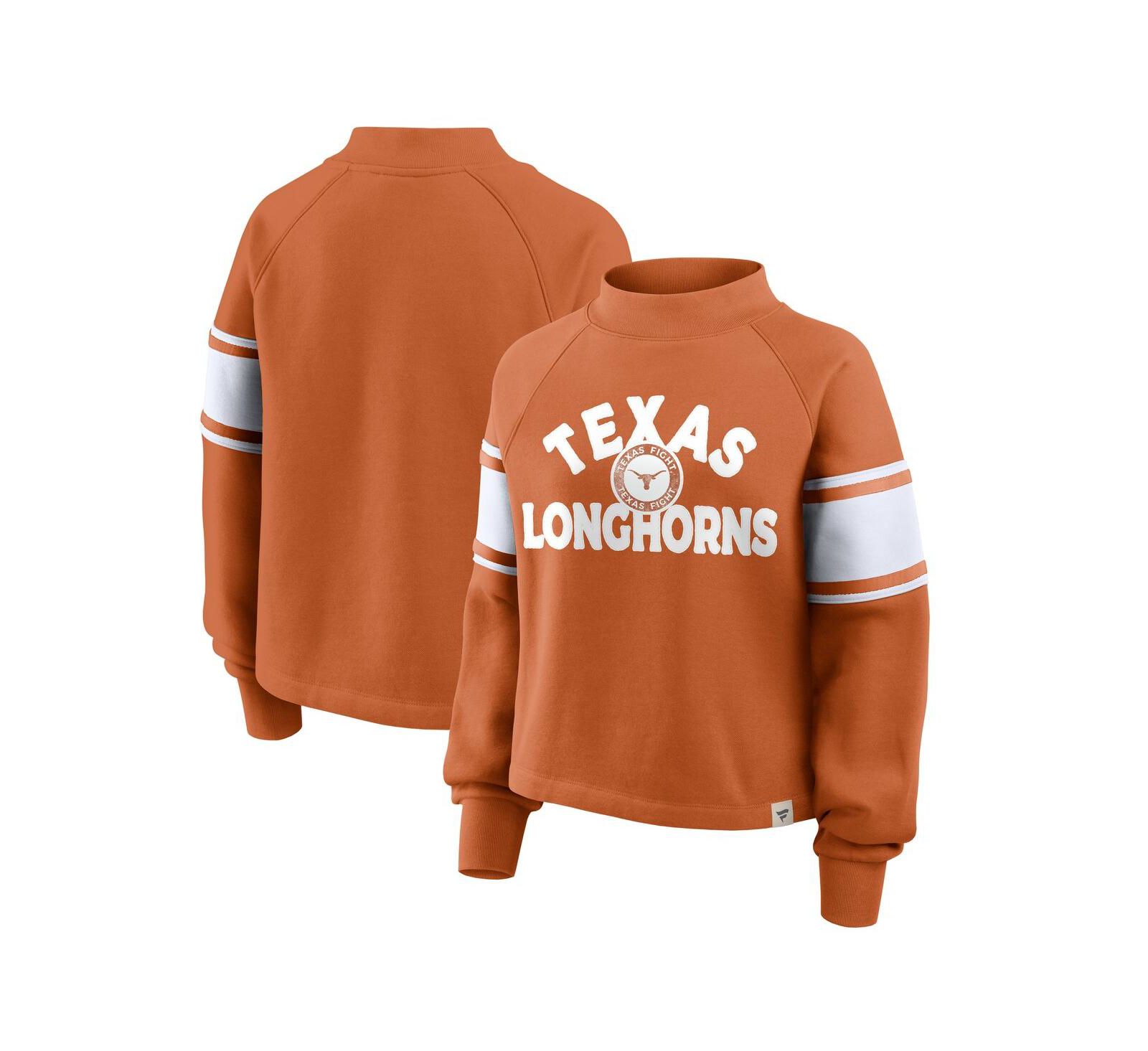 Fanatics Women's Texas Orange Texas Longhorns Oversized Hometown Premium Punt Coverage Raglan Pullover Sweatshirt