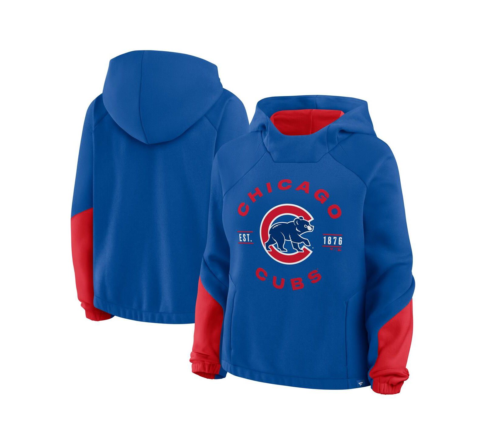 Женская оверсайз толстовка Fanatics Royal Chicago Cubs Time to Win Pullover Hoodie