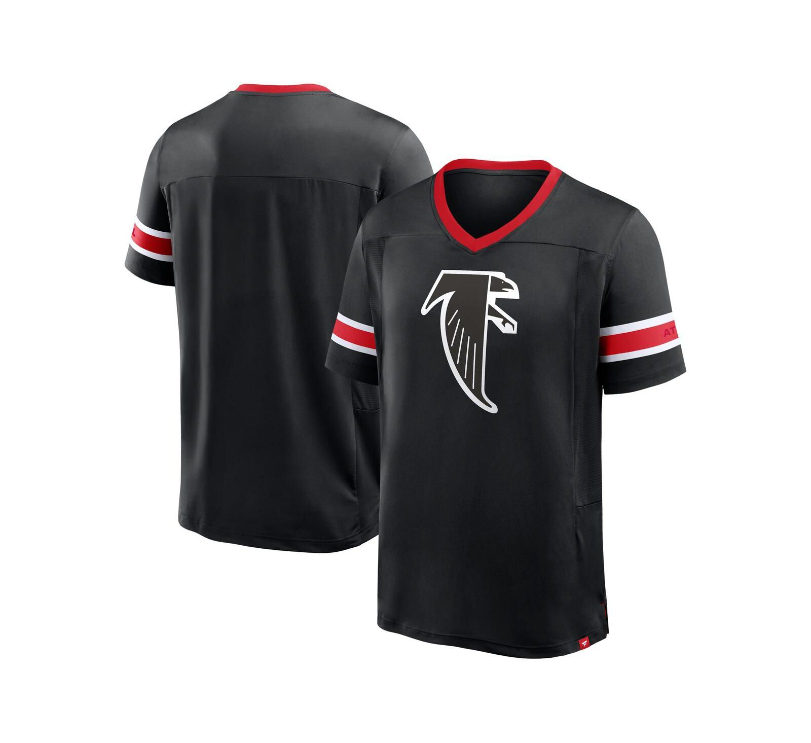 Fanatics Men's Black Atlanta Falcons Hometown Premium Hashmark V-Neck T-Shirt