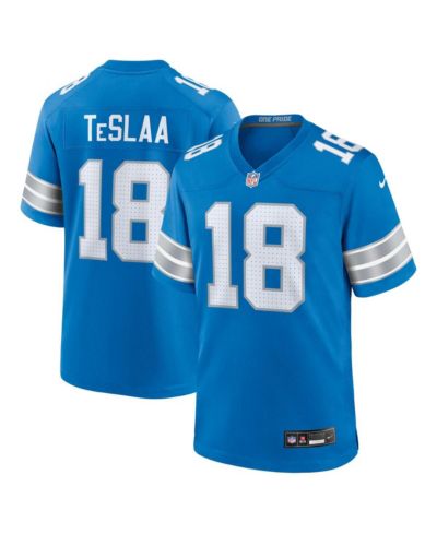 Nike Men's Isaac TeSlaa Blue Detroit Lions Game Player Jersey