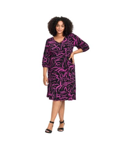 Black magenta abstract