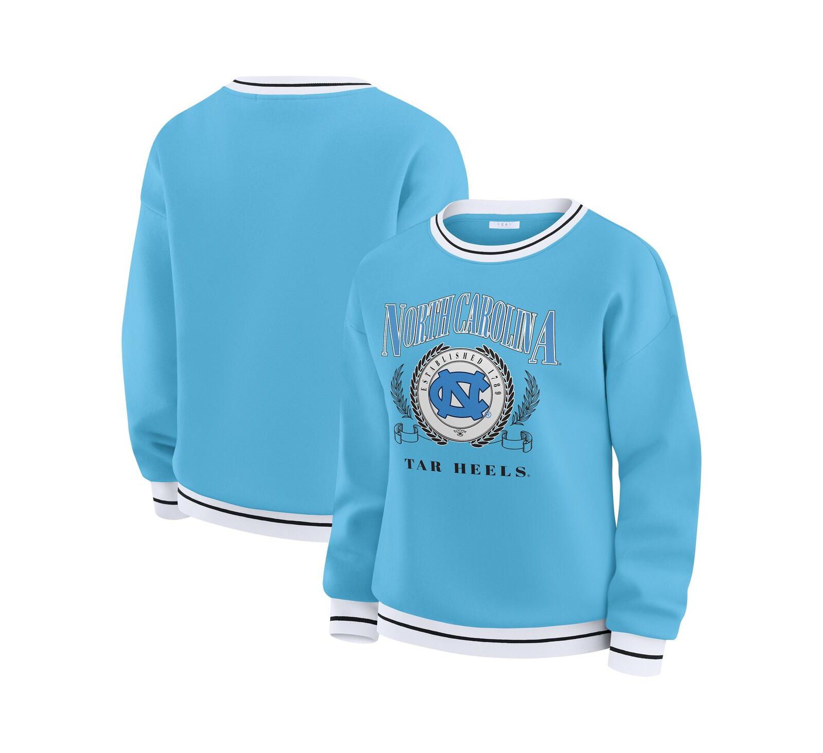Женское свитшот WEAR by Erin Andrews Carolina Blue North Carolina Tar Heels Seal