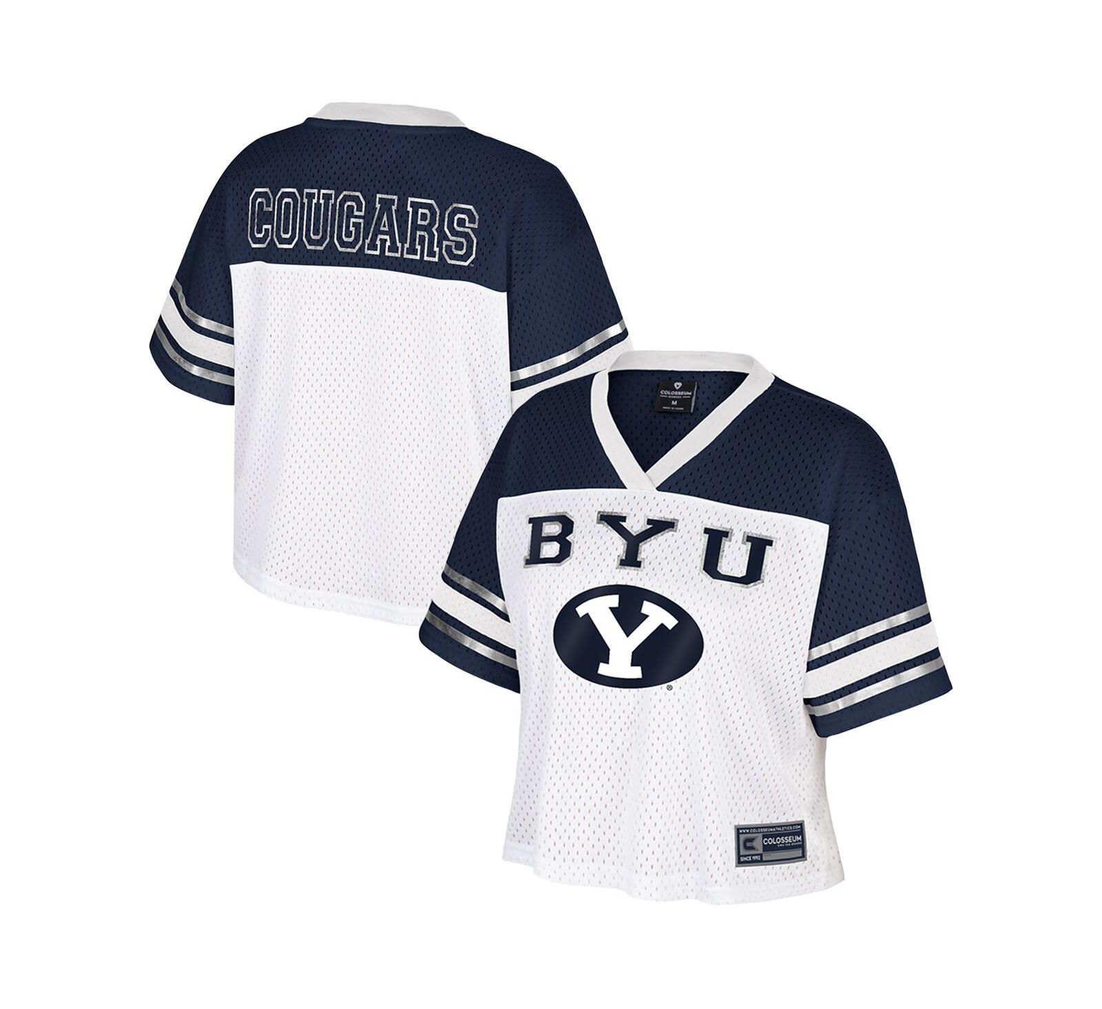 Colosseum Женская белая джерси BYU Cougars Treasure Cropped