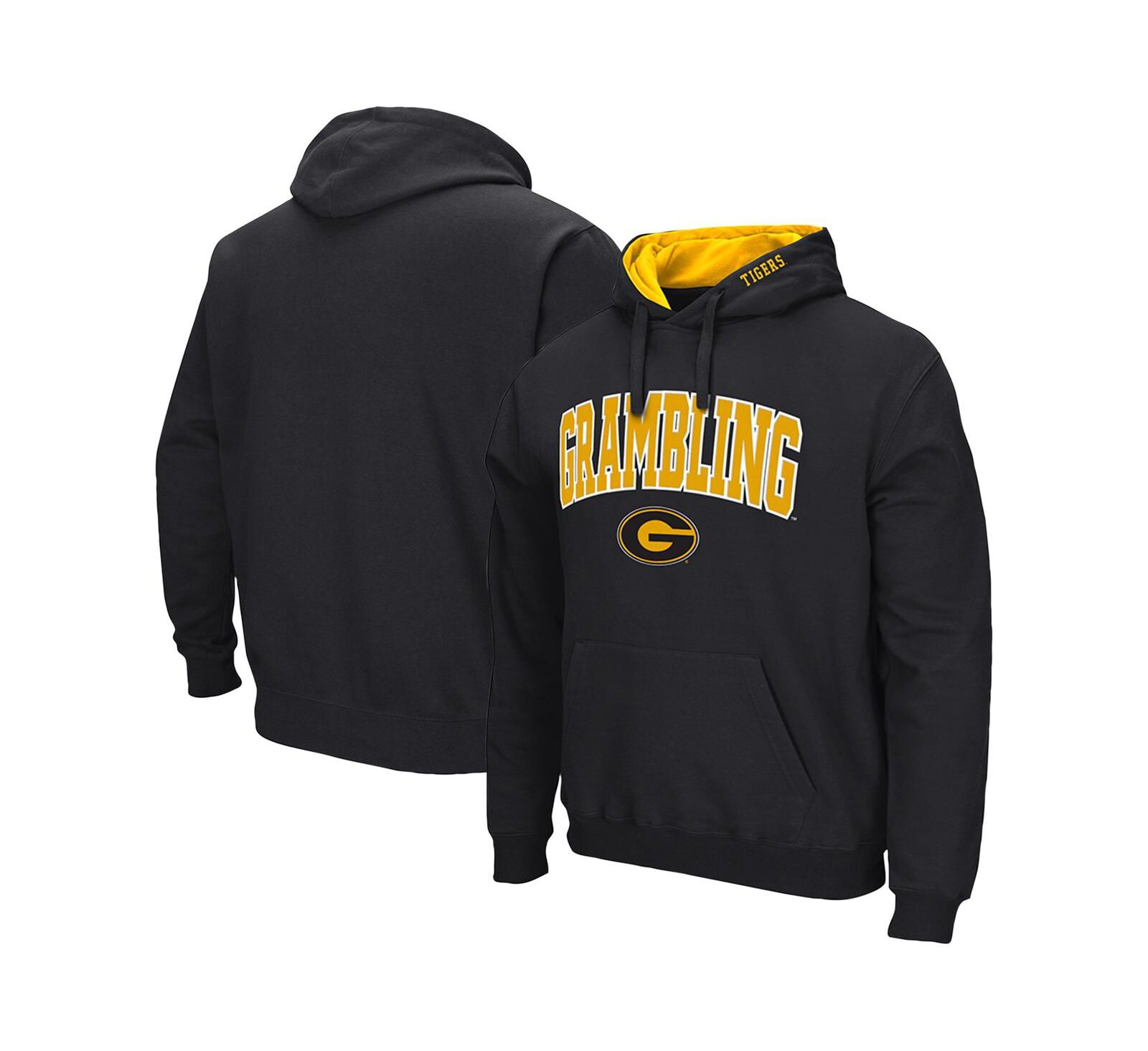 Мужское худи Colosseum Black Grambling Tigers Arch Logo 3.0, пуловер