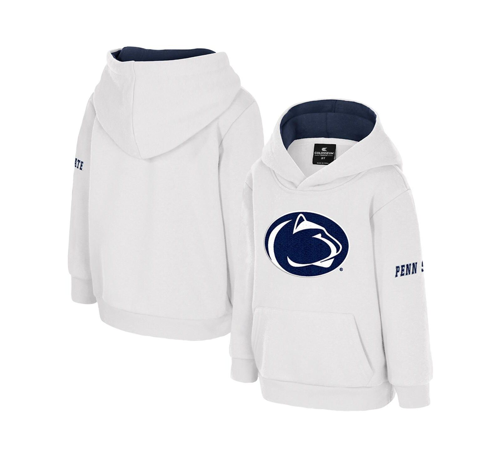 Детское худи Colosseum White Penn State Nittany Lions Big Logo Volume Fleece Pullover