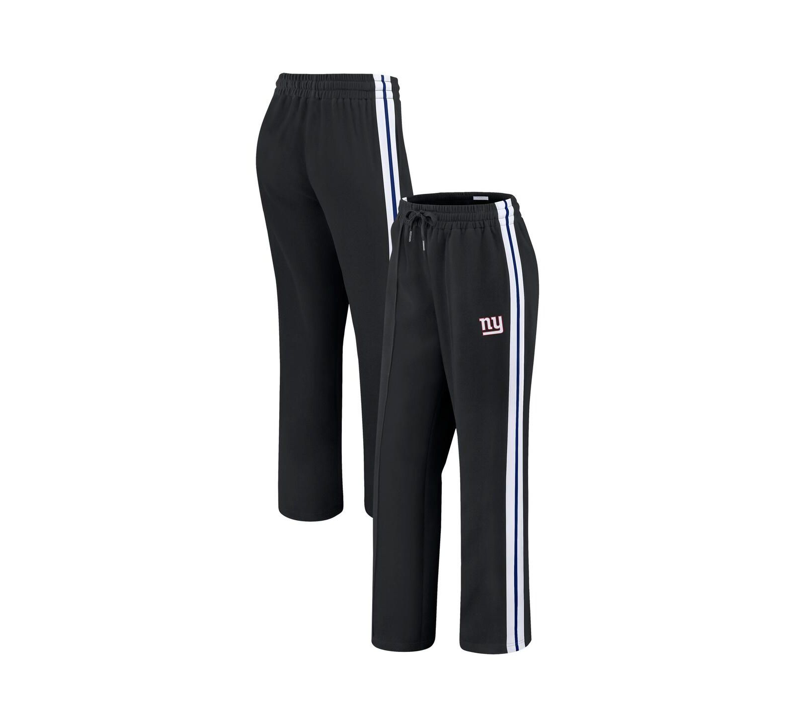 Брюки WEAR by Erin Andrews Women's Black New York Giants Color-Block Straight Leg
