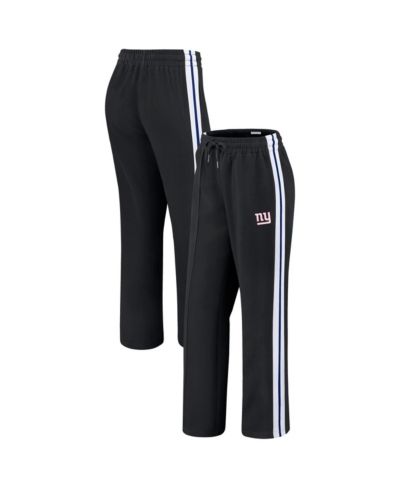 WEAR by Erin Andrews Women's Black New York Giants Color-Block Straight Leg Pants
