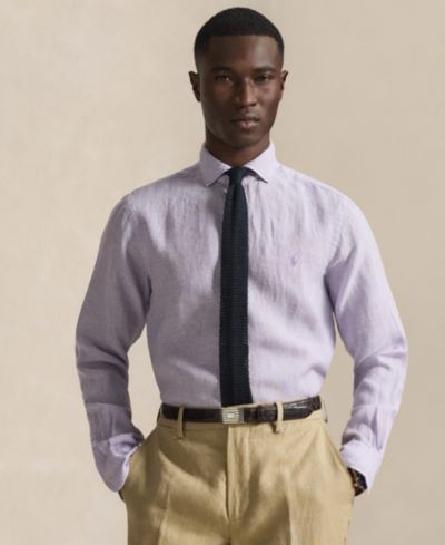 Мужская рубашка Polo Ralph Lauren из льна Classic-Fit