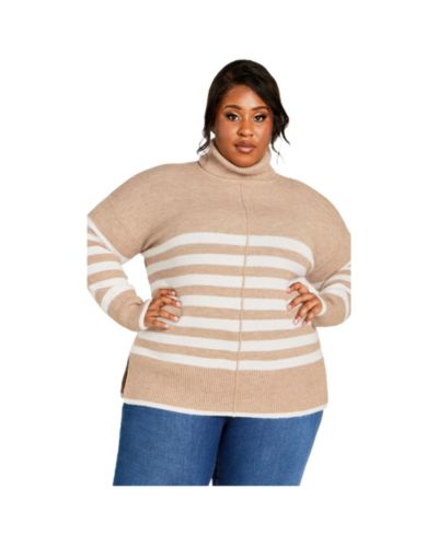 Женский полосатый свитер AVENUE Livvy Roll Neck
