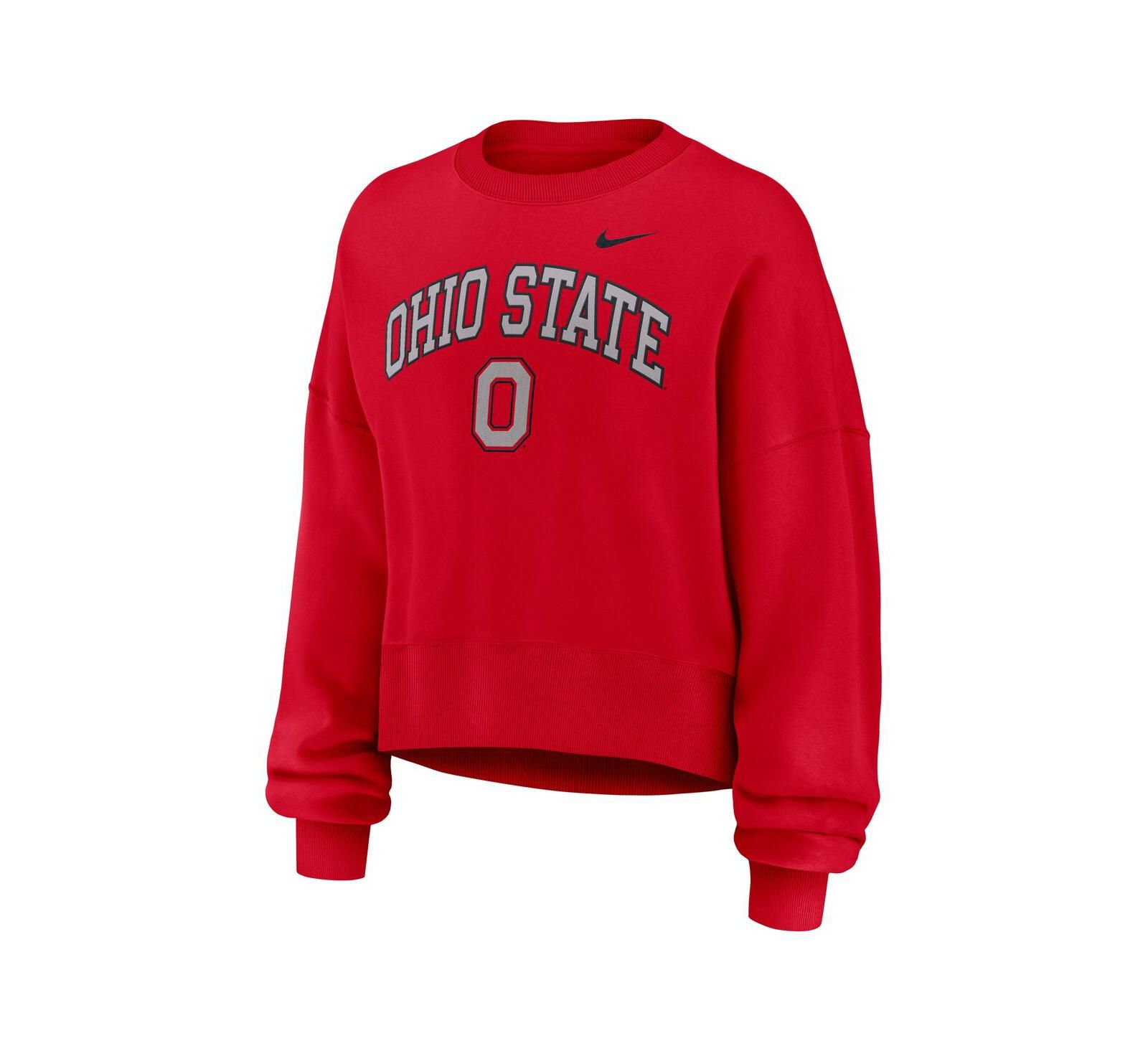 Nike Women's Scarlet Ohio State Buckeyes Oversized Phoenix Arch Pullover Sweatshirt