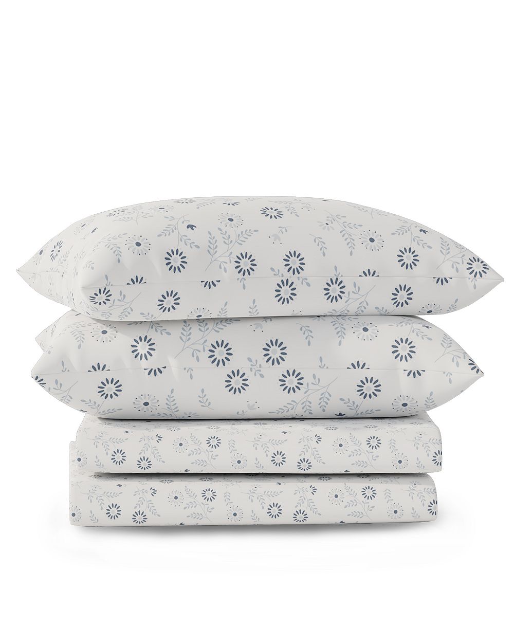 Комплект из 4 предметов Color Sense Brushed Cool Crisp, 225-Thread Count, Queen